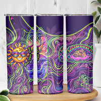 Waimanalo Hawaii Sun Rabbit Skinny Tumbler Psychedelic Trippy Neon Swirl Graphic TS04 - Polynesian Pride