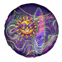 Waimanalo Hawaii Sun Rabbit Spare Tire Cover Psychedelic Trippy Neon Swirl Graphic TS04 - Polynesian Pride