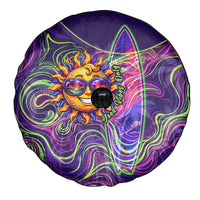 Waimanalo Hawaii Sun Rabbit Spare Tire Cover Psychedelic Trippy Neon Swirl Graphic TS04 - Polynesian Pride