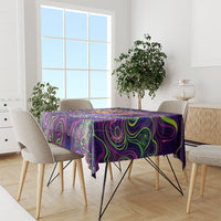 Waimanalo Hawaii Sun Rabbit Tablecloth Psychedelic Trippy Neon Swirl Graphic TS04 - Polynesian Pride