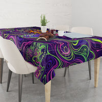 Waimanalo Hawaii Sun Rabbit Tablecloth Psychedelic Trippy Neon Swirl Graphic TS04 - Polynesian Pride