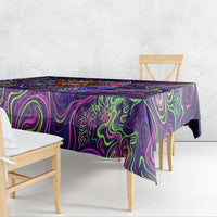 Waimanalo Hawaii Sun Rabbit Tablecloth Psychedelic Trippy Neon Swirl Graphic TS04 - Polynesian Pride