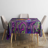 Waimanalo Hawaii Sun Rabbit Tablecloth Psychedelic Trippy Neon Swirl Graphic TS04 - Polynesian Pride