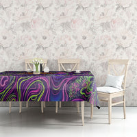 Waimanalo Hawaii Sun Rabbit Tablecloth Psychedelic Trippy Neon Swirl Graphic TS04 - Polynesian Pride