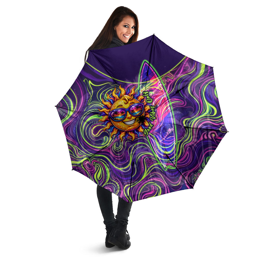 Waimanalo Hawaii Sun Rabbit Umbrella Psychedelic Trippy Neon Swirl Graphic TS04 - Polynesian Pride