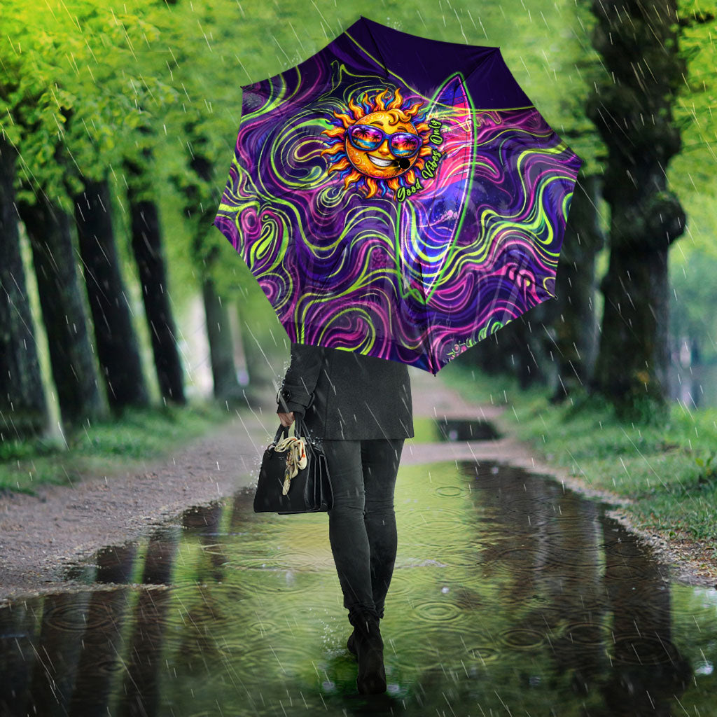 Waimanalo Hawaii Sun Rabbit Umbrella Psychedelic Trippy Neon Swirl Graphic TS04 - Polynesian Pride