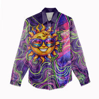 Waimanalo Hawaii Sun Rabbit Women Casual Shirt Psychedelic Trippy Neon Swirl Graphic TS04 - Polynesian Pride