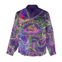 Waimanalo Hawaii Sun Rabbit Women Casual Shirt Psychedelic Trippy Neon Swirl Graphic TS04 - Polynesian Pride