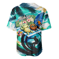 Hawaii Waimanalo Sea Turtle Baseball Jersey Cute Tropical Beach Aloha Spirit Cartoon TS04 - Polynesian Pride