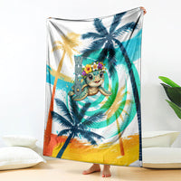 Hawaii Waimanalo Sea Turtle Blanket Cute Tropical Beach Aloha Spirit Cartoon TS04 - Polynesian Pride