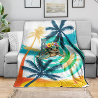 Hawaii Waimanalo Sea Turtle Blanket Cute Tropical Beach Aloha Spirit Cartoon TS04 - Polynesian Pride