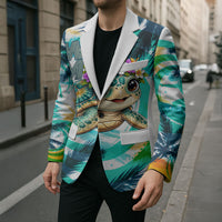 Hawaii Waimanalo Sea Turtle Blazer Cute Tropical Beach Aloha Spirit Cartoon TS04 - Polynesian Pride