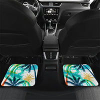 Hawaii Waimanalo Sea Turtle Car Mats Cute Tropical Beach Aloha Spirit Cartoon TS04 Set 2pcs - Back Green Blue - Polynesian Pride