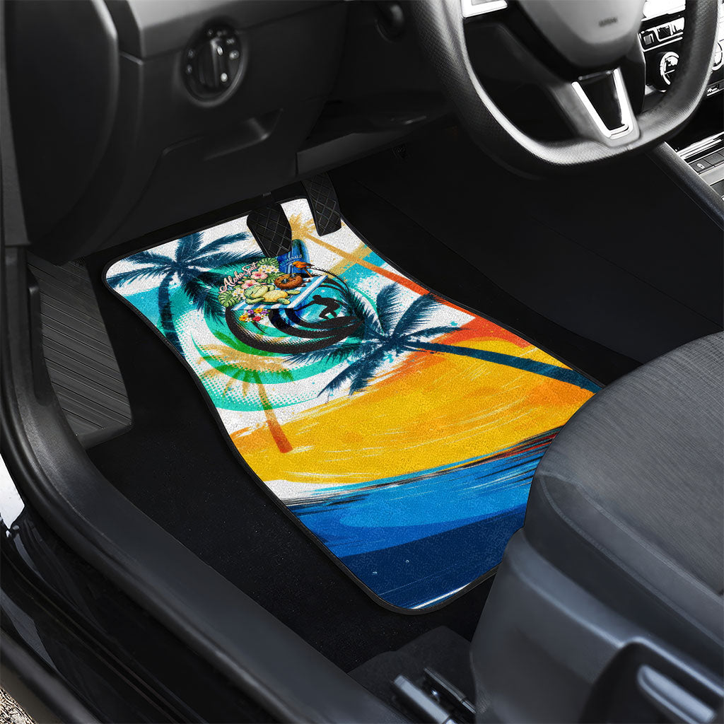 Hawaii Waimanalo Sea Turtle Car Mats Cute Tropical Beach Aloha Spirit Cartoon TS04 - Polynesian Pride