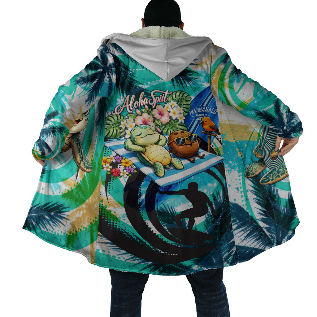 Hawaii Waimanalo Sea Turtle Cloak Cute Tropical Beach Aloha Spirit Cartoon TS04 - Polynesian Pride