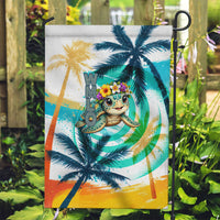 Hawaii Waimanalo Sea Turtle Garden Flag Cute Tropical Beach Aloha Spirit Cartoon TS04 Garden Flag Green Blue - Polynesian Pride