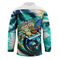 Hawaii Waimanalo Sea Turtle Hockey Jersey Cute Tropical Beach Aloha Spirit Cartoon TS04 - Polynesian Pride