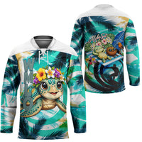 Hawaii Waimanalo Sea Turtle Hockey Jersey Cute Tropical Beach Aloha Spirit Cartoon TS04 - Polynesian Pride
