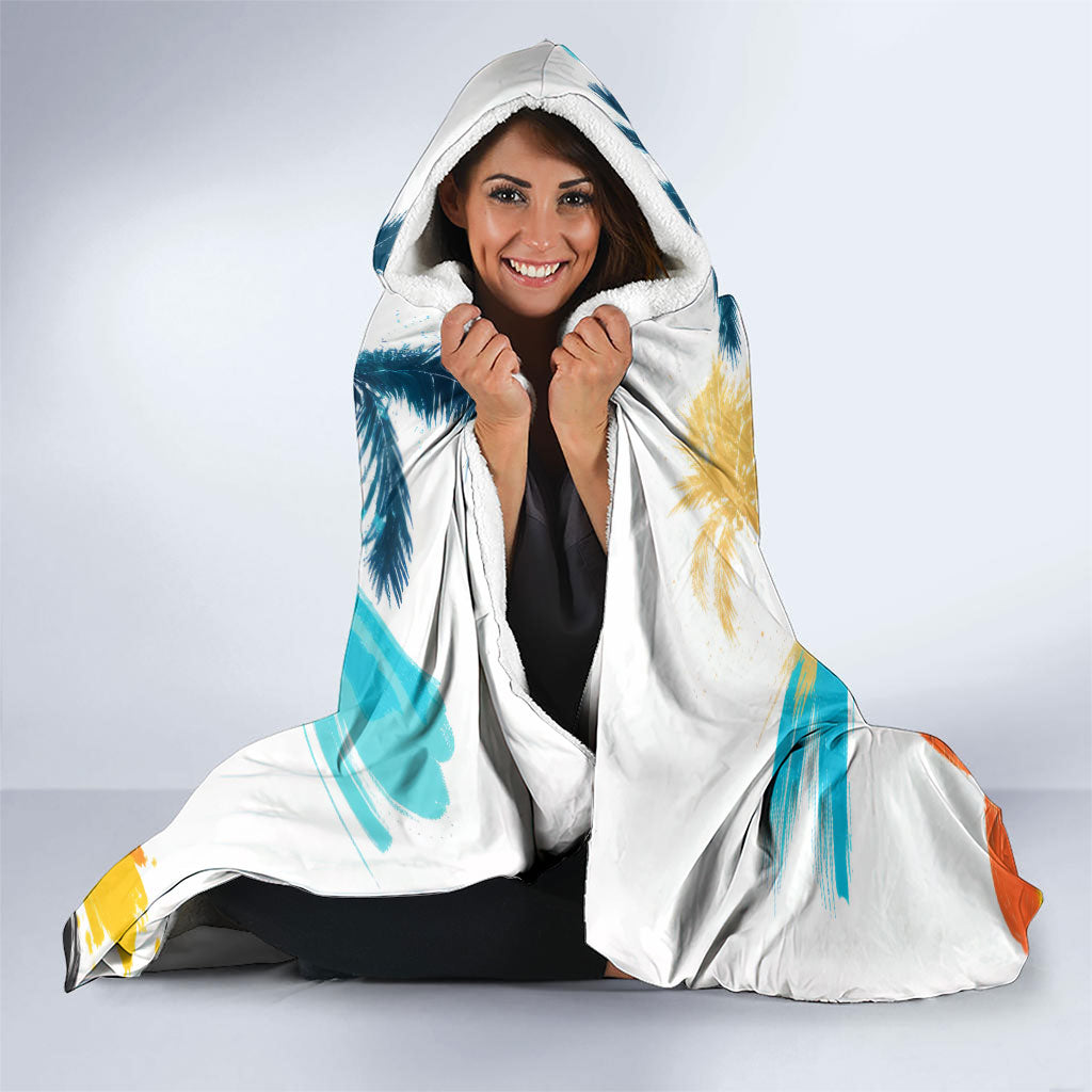 Hawaii Waimanalo Sea Turtle Hooded Blanket Cute Tropical Beach Aloha Spirit Cartoon TS04 - Polynesian Pride