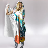 Hawaii Waimanalo Sea Turtle Hooded Blanket Cute Tropical Beach Aloha Spirit Cartoon TS04 - Polynesian Pride
