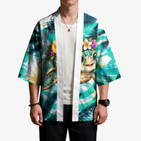Hawaii Waimanalo Sea Turtle Kimono Cute Tropical Beach Aloha Spirit Cartoon TS04 - Polynesian Pride