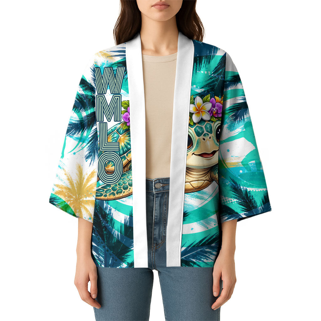 Hawaii Waimanalo Sea Turtle Kimono Cute Tropical Beach Aloha Spirit Cartoon TS04 - Polynesian Pride