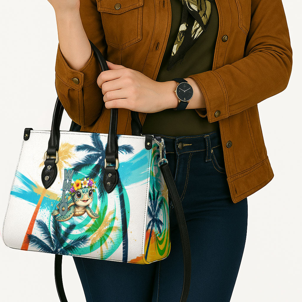 Hawaii Waimanalo Sea Turtle Leather Bag Cute Tropical Beach Aloha Spirit Cartoon TS04 - Polynesian Pride