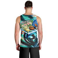 Hawaii Waimanalo Sea Turtle Men Tank Top Cute Tropical Beach Aloha Spirit Cartoon TS04 - Polynesian Pride