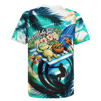 Hawaii Waimanalo Sea Turtle Rugby Jersey Cute Tropical Beach Aloha Spirit Cartoon TS04 - Polynesian Pride