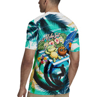 Hawaii Waimanalo Sea Turtle Rugby Jersey Cute Tropical Beach Aloha Spirit Cartoon TS04 - Polynesian Pride