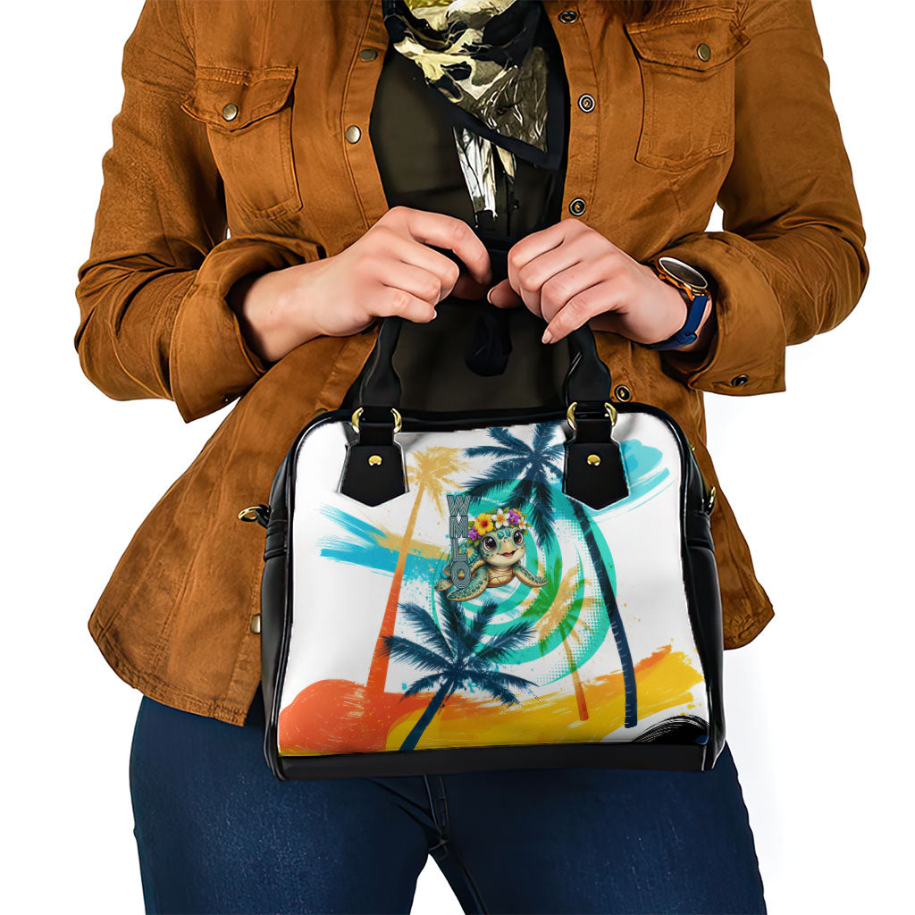 Hawaii Waimanalo Sea Turtle Shoulder Handbag Cute Tropical Beach Aloha Spirit Cartoon TS04 - Polynesian Pride