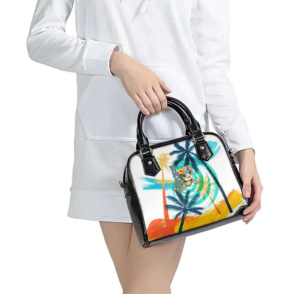 Hawaii Waimanalo Sea Turtle Shoulder Handbag Cute Tropical Beach Aloha Spirit Cartoon TS04 - Polynesian Pride