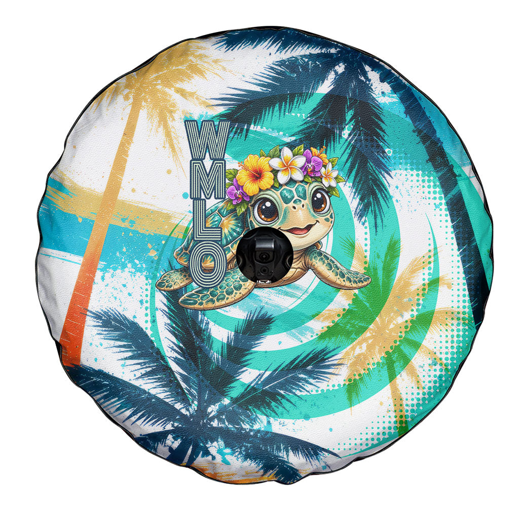 Hawaii Waimanalo Sea Turtle Spare Tire Cover Cute Tropical Beach Aloha Spirit Cartoon TS04 - Polynesian Pride