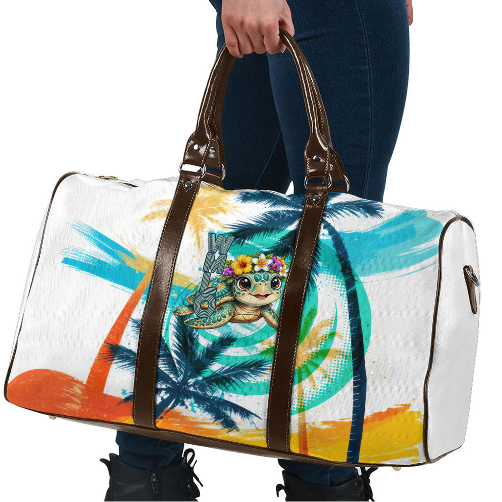 Hawaii Waimanalo Sea Turtle Travel Bag Cute Tropical Beach Aloha Spirit Cartoon TS04 - Polynesian Pride