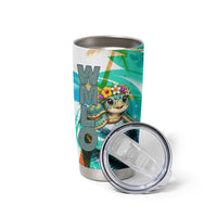 Hawaii Waimanalo Sea Turtle Tumbler Cup Cute Tropical Beach Aloha Spirit Cartoon TS04 - Polynesian Pride