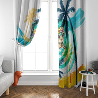 Hawaii Waimanalo Sea Turtle Window Curtain Cute Tropical Beach Aloha Spirit Cartoon TS04 - Polynesian Pride