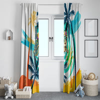 Hawaii Waimanalo Sea Turtle Window Curtain Cute Tropical Beach Aloha Spirit Cartoon TS04 - Polynesian Pride