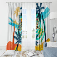 Hawaii Waimanalo Sea Turtle Window Curtain Cute Tropical Beach Aloha Spirit Cartoon TS04 - Polynesian Pride