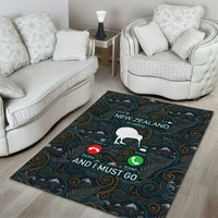 New Zealand is Calling and I Must Go Area Rug Kiwi Bird Silhouette TS04 - Polynesian Pride