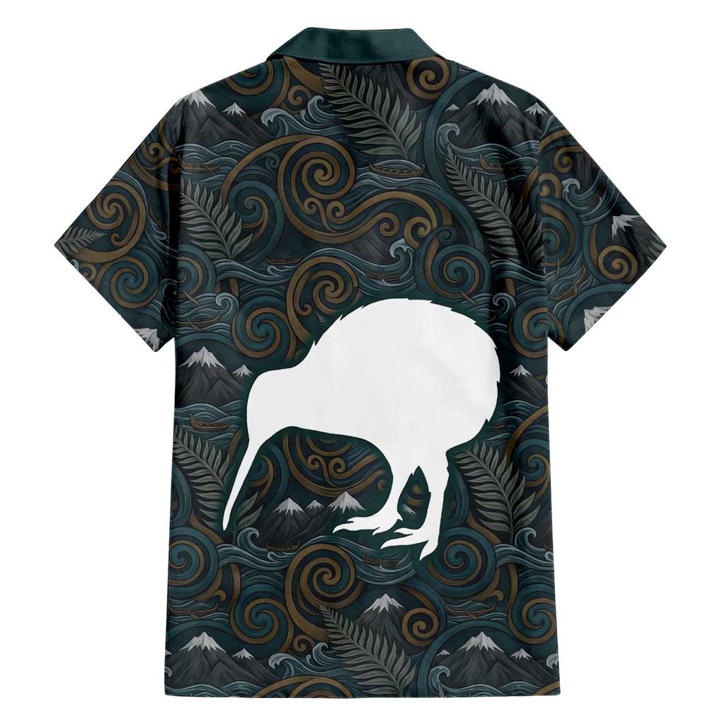 New Zealand is Calling and I Must Go Family Matching Off Shoulder Maxi Dress and Hawaiian Shirt Kiwi Bird Silhouette TS04 - Polynesian Pride