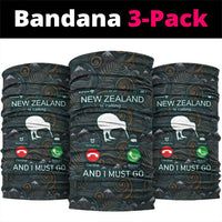 New Zealand is Calling and I Must Go Neck Gaiter Kiwi Bird Silhouette TS04 package One Size: 25*50cm Multicolor - Polynesian Pride