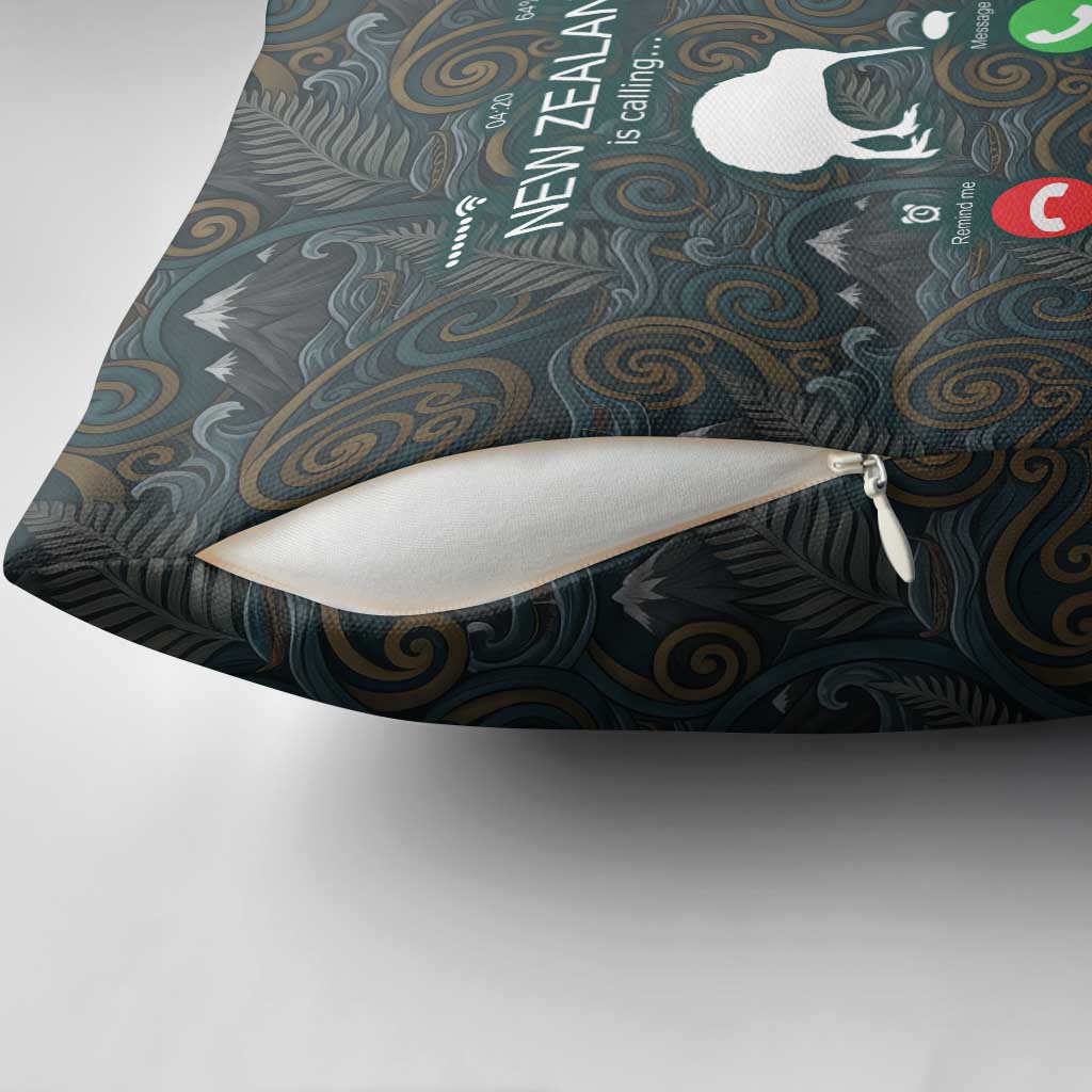 New Zealand is Calling and I Must Go Pillow Cover Kiwi Bird Silhouette TS04 - Polynesian Pride