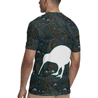 New Zealand is Calling and I Must Go Rugby Jersey Kiwi Bird Silhouette
