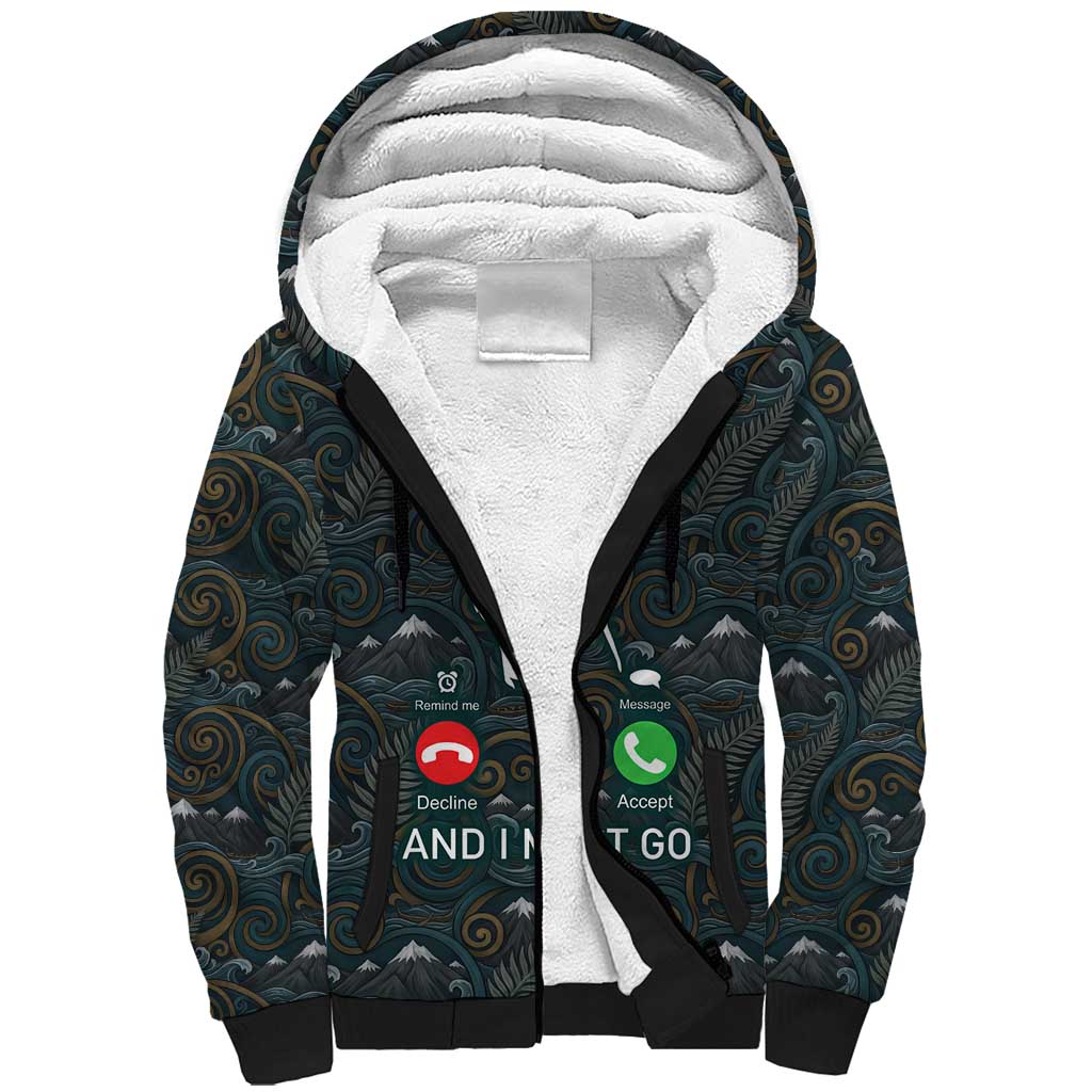 New Zealand is Calling and I Must Go Sherpa Hoodie Kiwi Bird Silhouette TS04 Unisex Multicolor - Polynesian Pride