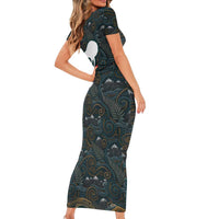 New Zealand is Calling and I Must Go Short Sleeve Bodycon Dress Kiwi Bird Silhouette TS04 - Polynesian Pride