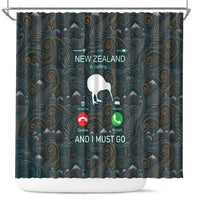 New Zealand is Calling and I Must Go Shower Curtain Kiwi Bird Silhouette TS04 Multicolor - Polynesian Pride