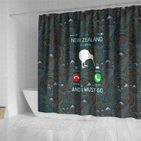 New Zealand is Calling and I Must Go Shower Curtain Kiwi Bird Silhouette TS04 - Polynesian Pride