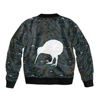 New Zealand is Calling and I Must Go Sleeve Zip Bomber Jacket Kiwi Bird Silhouette TS04 - Polynesian Pride
