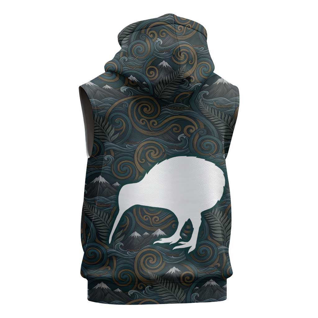 New Zealand is Calling and I Must Go Sleeveless Hoodie Kiwi Bird Silhouette TS04 - Polynesian Pride