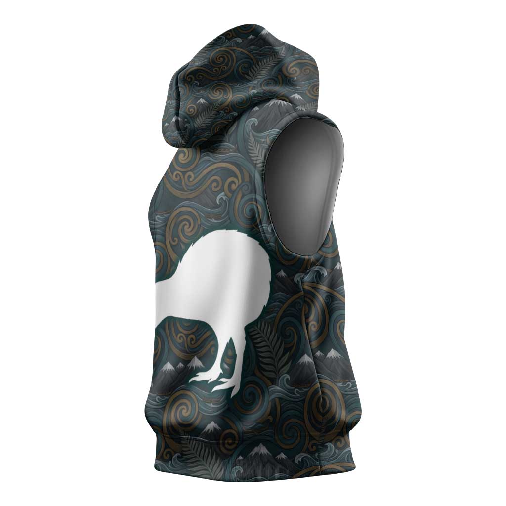 New Zealand is Calling and I Must Go Sleeveless Hoodie Kiwi Bird Silhouette TS04 - Polynesian Pride